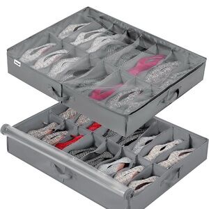 Gray Shoe Storage Organizer